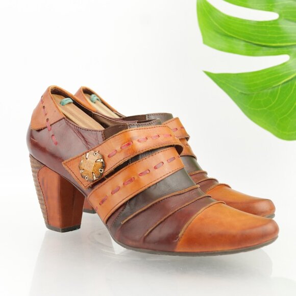 Spring Step Womens Wondrous Boot Size 40 9 Tan Brown Leather Block Heel  Booties - Picture 11 of 12